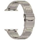 For Apple Watch Series 8 45mm Five-bead Safety Buckle Titanium Alloy Watch Band(Titanium) - 3