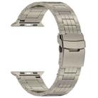 For Apple Watch SE 2022 44mm Five-bead Safety Buckle Titanium Alloy Watch Band(Titanium) - 3