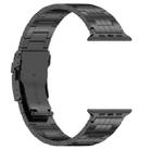 For Apple Watch Series 7 41mm Five-bead Safety Buckle Titanium Alloy Watch Band(Black) - 2
