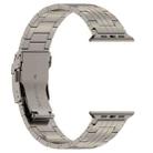 For Apple Watch Series 7 41mm Five-bead Safety Buckle Titanium Alloy Watch Band(Titanium) - 2