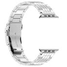 For Apple Watch Series 3 38mm Five-bead Safety Buckle Titanium Alloy Watch Band(Silver) - 2