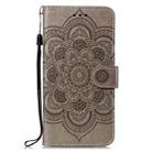 For Samsung Galaxy A55 5G Sun Mandala Embossing Pattern Phone Leather Case(Grey) - 2
