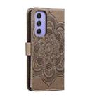 For Samsung Galaxy A55 5G Sun Mandala Embossing Pattern Phone Leather Case(Grey) - 3