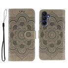 For Samsung Galaxy A16 / A26 Sun Mandala Embossing Pattern Phone Leather Case(Grey) - 1