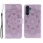 For Samsung Galaxy A16 / A26 Sun Mandala Embossing Pattern Phone Leather Case(Purple) - 1