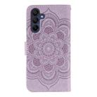 For Samsung Galaxy A36 Sun Mandala Embossing Pattern Phone Leather Case(Purple) - 3