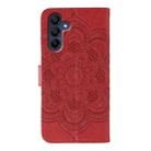 For Samsung Galaxy A56 Sun Mandala Embossing Pattern Phone Leather Case(Red) - 3