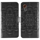 For Samsung Galaxy Xcover 7 Sun Mandala Embossing Pattern Phone Leather Case(Black) - 1