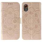 For Samsung Galaxy Xcover 7 Sun Mandala Embossing Pattern Phone Leather Case(Rose Gold) - 1