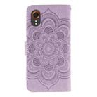 For Samsung Galaxy Xcover 7 Sun Mandala Embossing Pattern Phone Leather Case(Purple) - 3