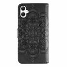 For Samsung Galaxy A05 Sun Mandala Embossing Pattern Phone Leather Case(Black) - 3