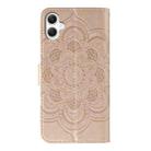 For Samsung Galaxy A05 Sun Mandala Embossing Pattern Phone Leather Case(Rose Gold) - 3