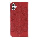 For Samsung Galaxy A06 4G / 5G / A07 5G Sun Mandala Embossing Pattern Phone Leather Case(Red) - 3