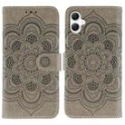 For Samsung Galaxy A06 4G / 5G / A07 5G Sun Mandala Embossing Pattern Phone Leather Case(Grey) - 1