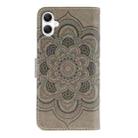 For Samsung Galaxy A06 4G / 5G / A07 5G Sun Mandala Embossing Pattern Phone Leather Case(Grey) - 3