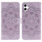 For Samsung Galaxy A06 4G / 5G / A07 5G Sun Mandala Embossing Pattern Phone Leather Case(Purple) - 1