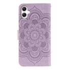 For Samsung Galaxy A06 4G / 5G / A07 5G Sun Mandala Embossing Pattern Phone Leather Case(Purple) - 3