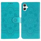 For Samsung Galaxy A06 4G / 5G / A07 5G Sun Mandala Embossing Pattern Phone Leather Case(Blue) - 1