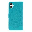 For Samsung Galaxy A06 4G / 5G / A07 5G Sun Mandala Embossing Pattern Phone Leather Case(Blue) - 3
