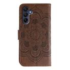For Samsung Galaxy S25+ / S24+ 5G Sun Mandala Embossing Pattern Phone Leather Case(Brown) - 3