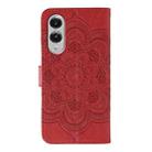 For Samsung Galaxy S25 Edge 5G Sun Mandala Embossing Pattern Phone Leather Case(Red) - 3
