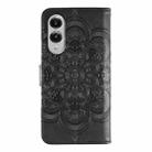 For Samsung Galaxy S25 Edge 5G Sun Mandala Embossing Pattern Phone Leather Case(Black) - 3