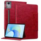 For Lenovo Xiaoxin Pad Pro 12.7 2025 Cat Buckle Leather Tablet Case(Red) - 1