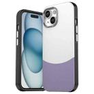 For iPhone 16 Leather Texture MagSafe Magnetic TPU + PC Phone Case(Light Purple) - 1