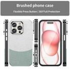 For iPhone 16 Pro Leather Texture MagSafe Magnetic TPU + PC Phone Case(Cyan) - 2