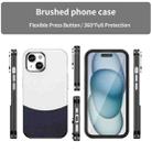 For iPhone 15 Leather Texture MagSafe Magnetic TPU + PC Phone Case(Dark Blue) - 2