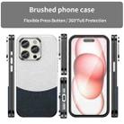 For iPhone 15 Pro Leather Texture MagSafe Magnetic TPU + PC Phone Case(Dark Blue) - 2