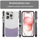 For iPhone 15 Pro Leather Texture MagSafe Magnetic TPU + PC Phone Case(Light Purple) - 2