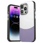 For iPhone 14 Pro Leather Texture MagSafe Magnetic TPU + PC Phone Case(Light Purple) - 1