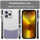 For iPhone 14 Pro Max Leather Texture MagSafe Magnetic TPU + PC Phone Case(Light Purple) - 2