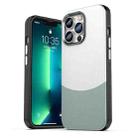 For iPhone 13 Pro Leather Texture MagSafe Magnetic TPU + PC Phone Case(Cyan) - 1