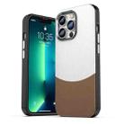 For iPhone 13 Pro Leather Texture MagSafe Magnetic TPU + PC Phone Case(Brown) - 1