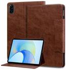 For Honor Pad X8a Cat Buckle Leather Tablet Case(Brown) - 1