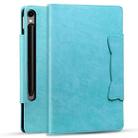 For Samsung Galaxy Tab S9 FE / S9 / S8 / S7 Cat Buckle Leather Smart Tablet Case(Sky Blue) - 2