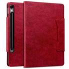 For Samsung Galaxy Tab S9 FE / S9 / S8 / S7 Cat Buckle Leather Smart Tablet Case(Red) - 2