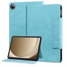 For Samsung Galaxy Tab A9+ Cat Buckle Leather Tablet Case(Sky Blue) - 1