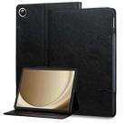 For Samsung Galaxy Tab A9+ Cat Buckle Leather Tablet Case(Black) - 1