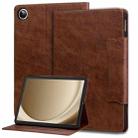 For Samsung Galaxy Tab A9+ Cat Buckle Leather Tablet Case(Brown) - 1