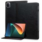 For Xiaomi Pad 5 Cat Buckle Leather Tablet Case(Black) - 1