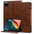 For Xiaomi Pad 6 Cat Buckle Leather Tablet Case(Brown) - 1