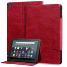 For Amazon Kindle Fire HD 8 2018 Cat Buckle Leather Smart Tablet Case(Red) - 1