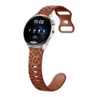 20mm Concave Leopard Print Butterfly 8-shaped Buckle Silicone Watch Band(Brown) - 1