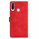 For Huawei P30 lite Cherry Blossom Butterfly Skin Feel Embossed PU Phone Case(Red) - 3