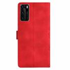 For Huawei P40 Cherry Blossom Butterfly Skin Feel Embossed PU Phone Case(Red) - 3