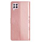 For Huawei P40 lite Cherry Blossom Butterfly Skin Feel Embossed PU Phone Case(Rose Gold) - 3