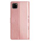 For Huawei Y5p / Honor 9S Cherry Blossom Butterfly Skin Feel Embossed PU Phone Case(Rose Gold) - 3